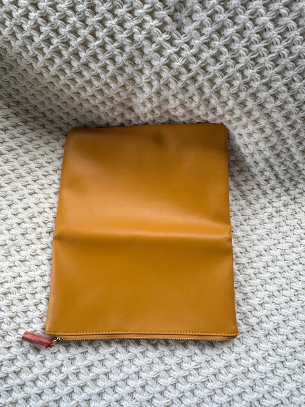 Rachel Pally Mustard Yellow Clutch with Floral Accent